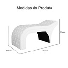 Maca Estofada Luxo Corino 70cm Cores - Ds Estofados - Branco