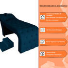 Maca Para Estética Com Capitonê Luxo Bella Veludo Azul Marinh