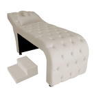 Maca Para Estética Com Capitonê Luxo Bella Veludo Off White -