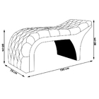 Maca Para Estética Com Capitonê Luxo Bella Veludo Preto - Mon