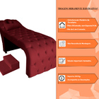 Maca Para Estética Com Capitonê Luxo Bella Veludo Vermelho -