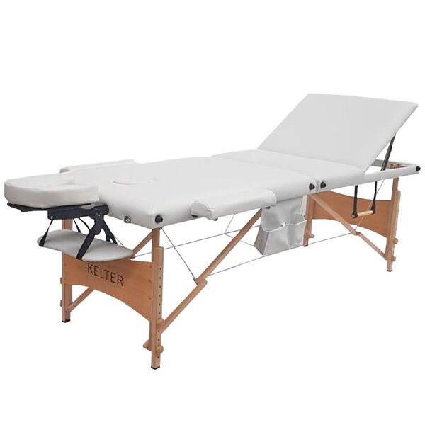 Maca Portátil Divã Dobrável Regulável Kelter M31 Branca