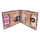 Maca Portátil Mesa De Massagem Dobrável Kelter M28 Rosa