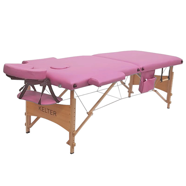 Maca Portátil Mesa De Massagem Dobrável Kelter M28 Rosa