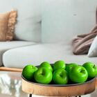 Maçã Verde Artificial Realista 7 Unidades - Fruta Decorativa