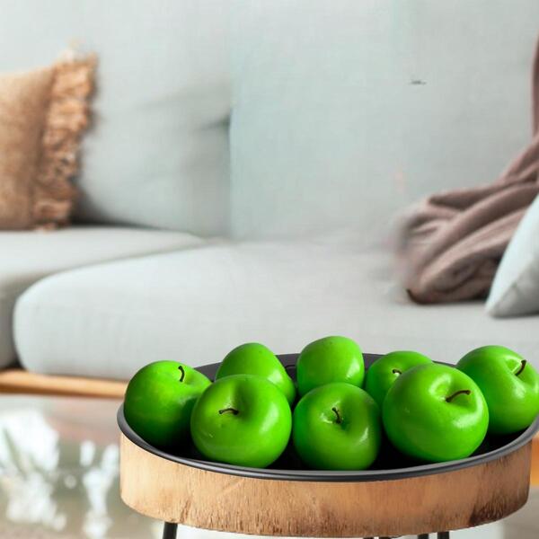 Maçã Verde Artificial Realista 7 Unidades - Fruta Decorativa