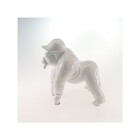 Macaco Estiloso Decorativo De Cerâmica Branco 18 X 17 X 13cm