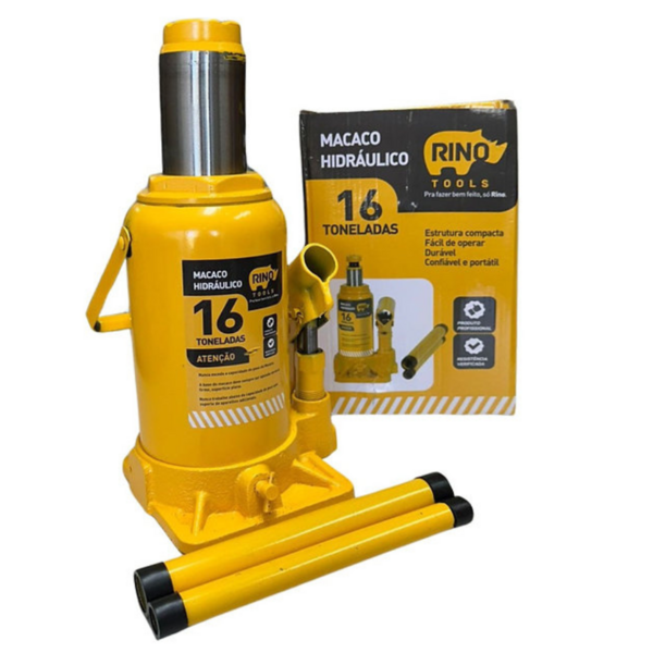 Macaco Hidráulico Tipo Garrafa 16 Toneladas Manual