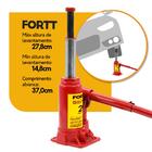 Macaco Hidráulico Tipo Garrafa 2 Ton Fortt Vermelho - Mhg001-