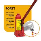 Macaco Hidráulico Tipo Garrafa 3 Ton Fortt Vermelho - Mhg001-