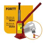 Macaco Hidráulico Tipo Garrafa 8 Ton Fortt Vermelho - Mhg001-