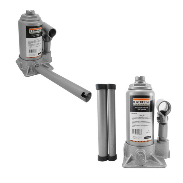 Macaco Hidraulico Tipo Garrafa Para Elevação Starfer 16 Tonel