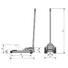 Macaco Jacaré 2 T Hidráulico Curto Rebaixado Roda Ferro J2500