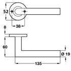 Maçaneta Anguli Aço Inox Polido