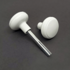 Maçaneta Para Porta Fechadura Modelo Bola Branca Universal