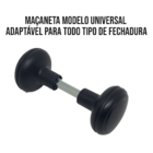 Maçaneta Para Porta Fechadura Modelo Bola Preto Universal