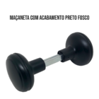 Maçaneta Para Porta Fechadura Modelo Bola Preto Universal