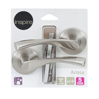 Maçaneta para Porta Prata Alumínio Lustroso Inspire