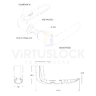 Maçaneta Stam 11 Externa/interna Cromado