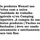 Machado Wenzel 334 N.3,5 (*pesado) Cabo Exportação 970mm