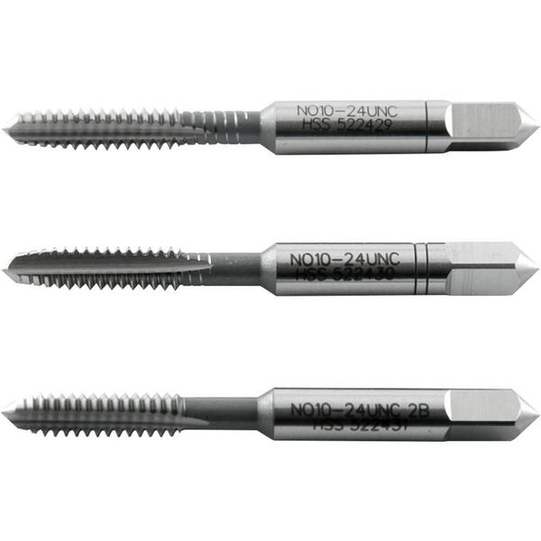 Macho Manual Aço Rápido Nº 10 3/16'' Unc Jogo 3 Pçs Vonder