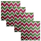 Maison Charlo - Kit 4 Guardanapos De Tecido Zigzag Natal 40cm