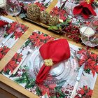 Maison Charlo - Kit 4 Jogos Americanos Flor De Natal Maravilh