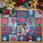 Maison Charlo - Kit 4 Jogos Americanos Retalho Natalino 43cmx