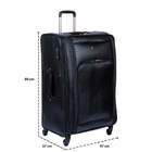 Mala Grande 360° Expansível Croco 2T Plus Preto Cadeado TSA S