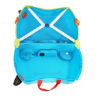 Mala Infantil Carrinho Puxador Rodinha Azul Importway Bw070