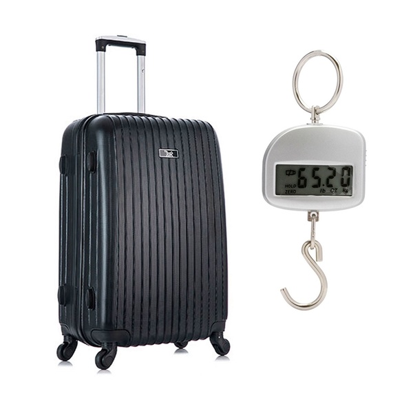 Mala Macaíba Grande Preta C/ Balança Digital Portátil