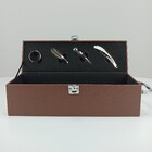 Malbec Estojo Vinho 12x35x11cm Sintético Marrom 5 Peças Com A