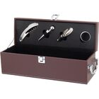 Malbec Estojo Vinho 12x35x11cm Sintético Marrom 5 Peças Com A