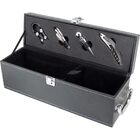 Malbec Estojo Vinho 12x35x11cm Sintético Preto 5 Peças Com Ac