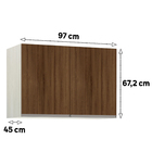 Maleiro 2 Portas 67,2x97x45cm Madeira Nogueira Dourado Prime Luciane
