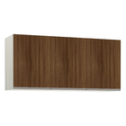 Maleiro 3 Portas 67,2x145x45cm Madeira Nogueira Dourado Prime Luciane