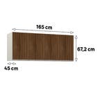Maleiro 4 Portas 67,2x165x45cm Madeira Nogueira Dourado Prime Luciane