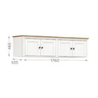 Maleiro 4 Portas Topazio  Branco/freijo