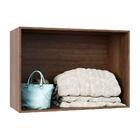 Maleiro Ponte 2 Portas 97 Cm Nogueira Dourado C/ Cinza Puro