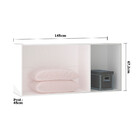 Maleiro Ponte Aérea 3 Portas 145 Cm Prime Luciane Móveis