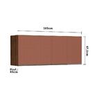 Maleiro Ponte Casal 4 Portas 165 Cm Dourado C/ Gaia