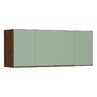 Maleiro Ponte Casal 4 Portas 165 Cm Dourado C/ Verde
