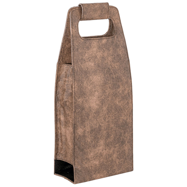 Maleta Bolsa De Courino Para Transportar 2 Garrafas Vinho Mar