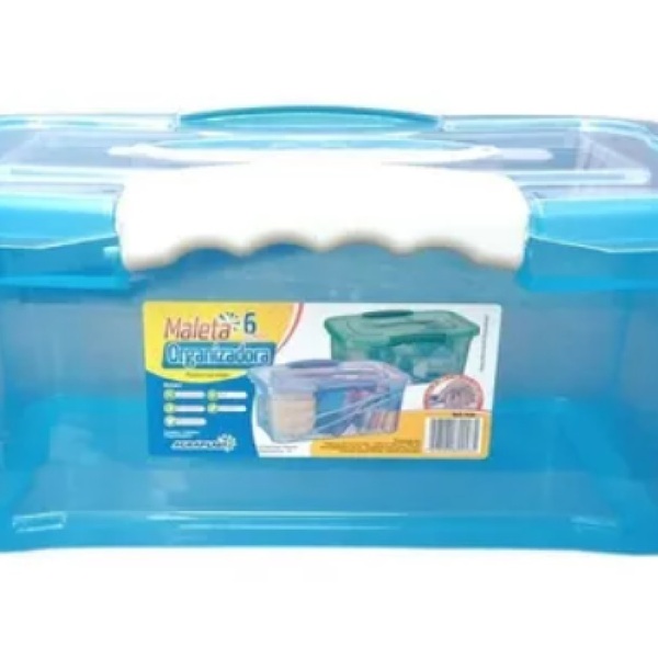 Maleta Caixa Organizadora 6 Litros C/ Alça Multiuso