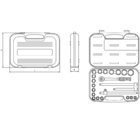 Maleta Com Soquetes Estriados E Acessorios 1 2 Milimetros - 2
