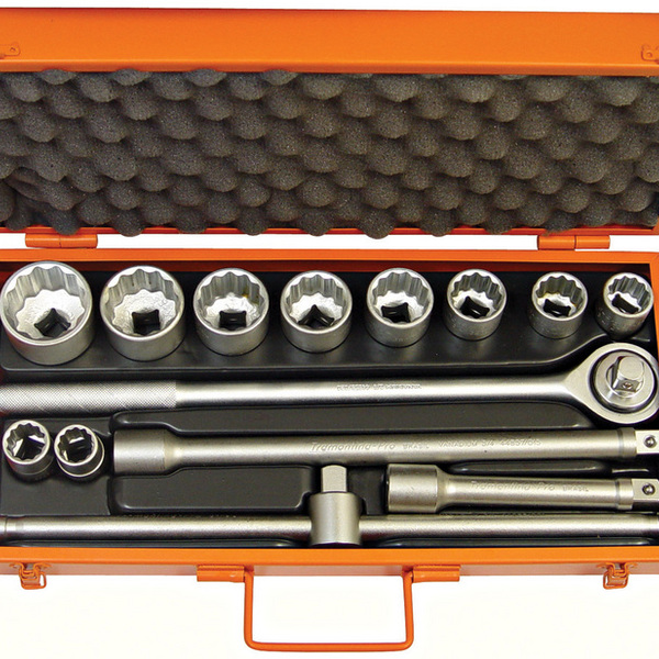 Maleta Com Soquetes Estriados E Acessorios 3 4 14 Pecas - Mil