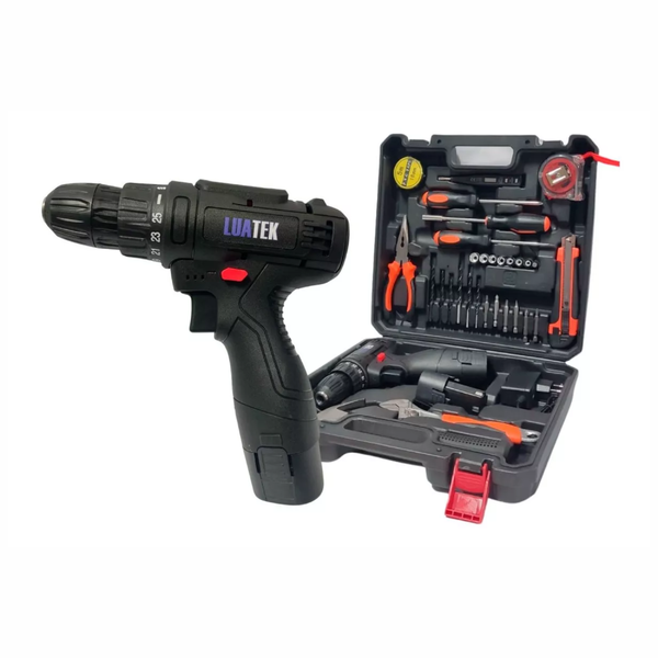 Maleta De Feramentas Com Parafusadeira E Furadeira 2em1 12v