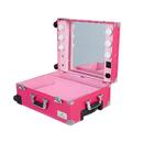 Maleta Maquiagem Camarim Led Abs Couro Pu Pel-m1030 Rosa