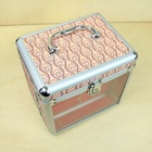 Maleta Maquiagem Rosa Jóias Cordão Anel Pulseira 3 Gavetas Co