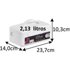 Maleta Multiuso Branca 10x23x13cm Necessaire Coza